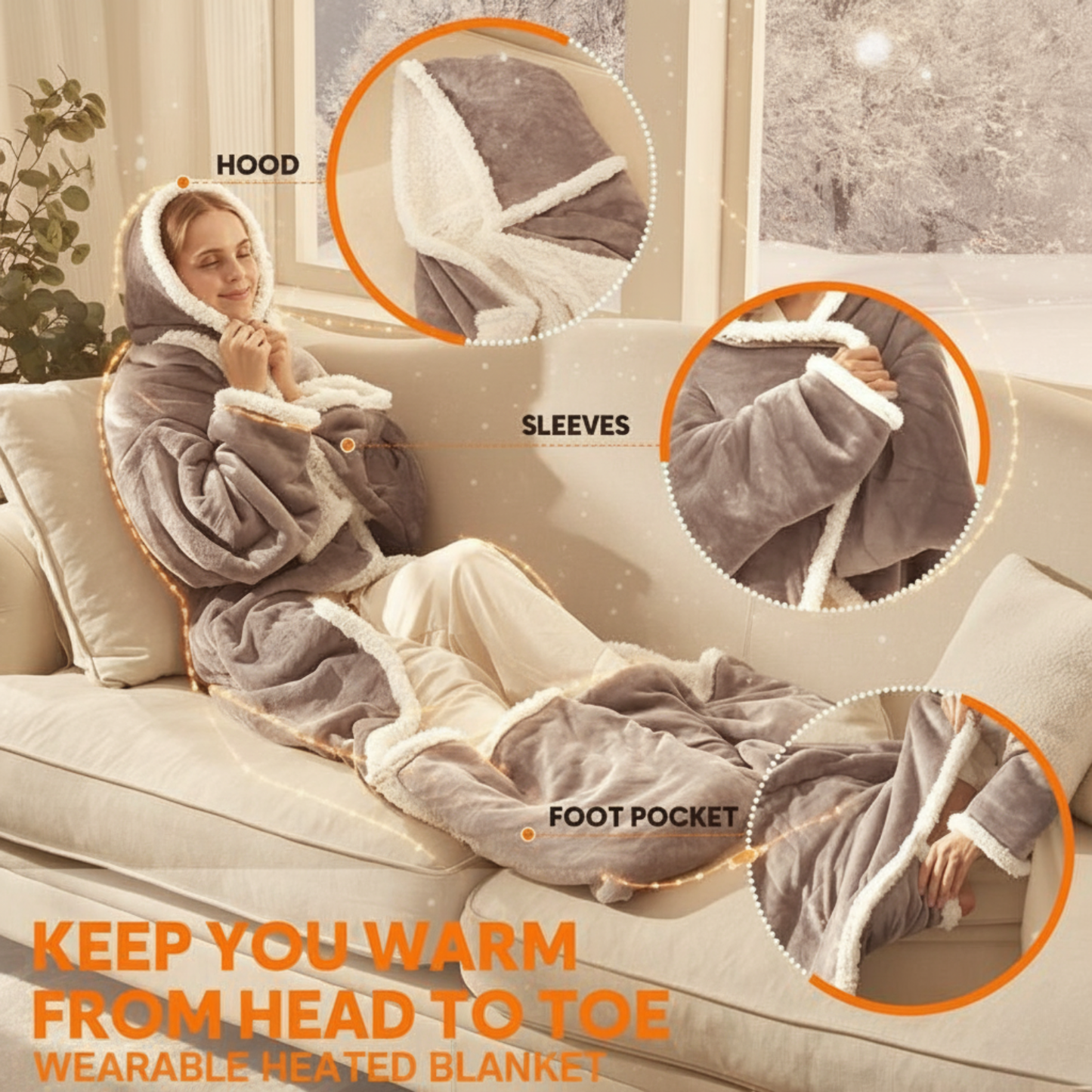 Wearable Heated Blanket.